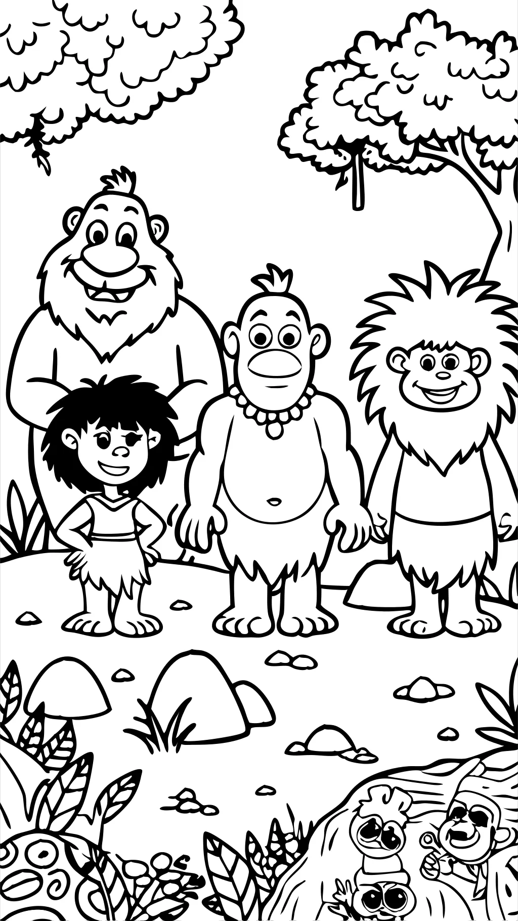 coloring pages croods